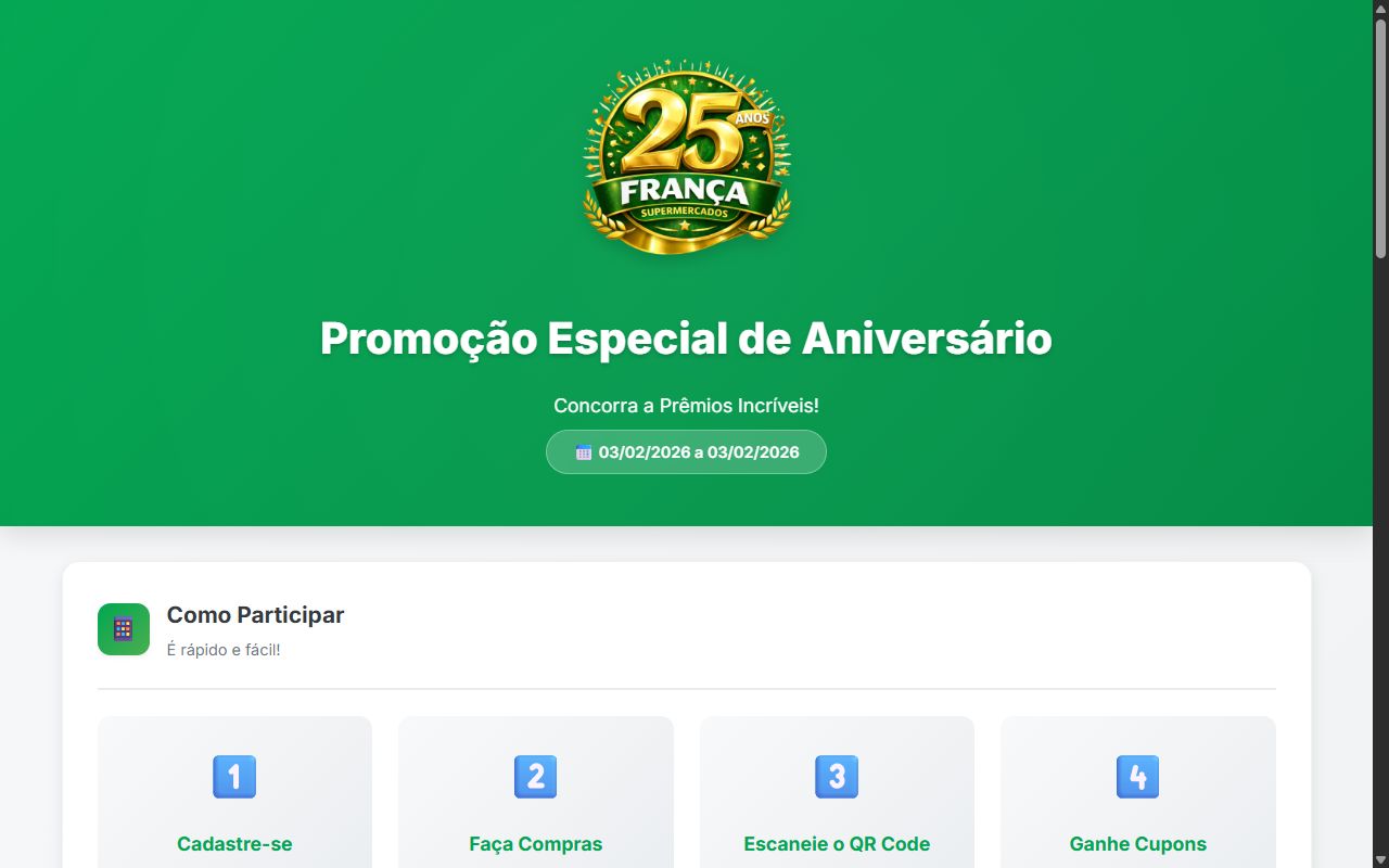 Prévia do site França Supermercados